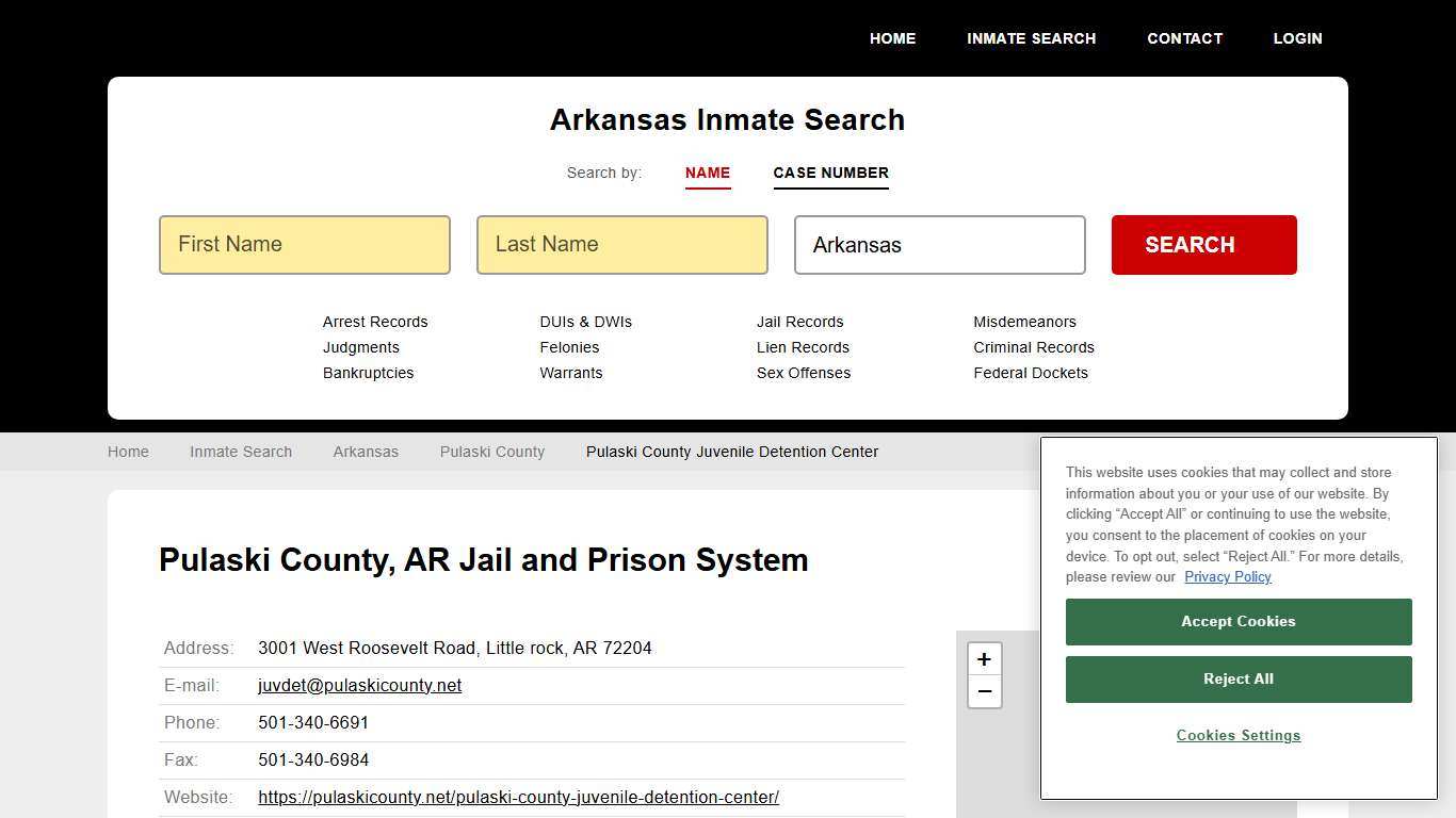 Pulaski County Juvenile Detention Center Inmate Records Search, Arkansas - StateCourts